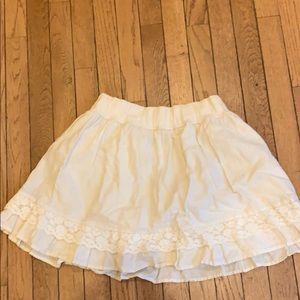 Cream lace skirt